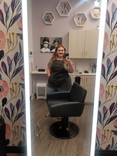 Customer photo review of Over Shoulder Black Acid Washed Apron