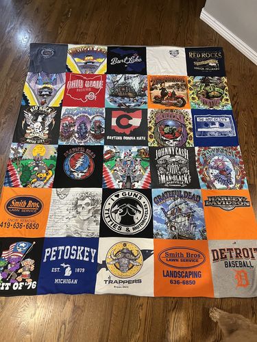 T-shirt quilt featuring detroit baseball by Jennifer from CO