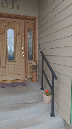 Customer photo review of Indoor/Outdoor Handrail Kit for Stairs 3 Steps