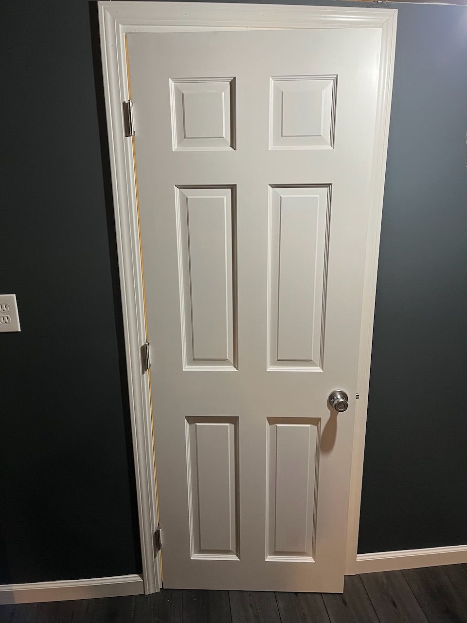 Customer photo review of Solid Wood Interior Door Slab (6 Panel, Primed)