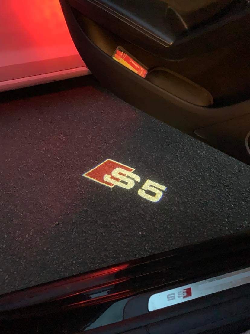 Customer photo review of Audi LED Car Door Puddle Welcome Logo Shadow Lights