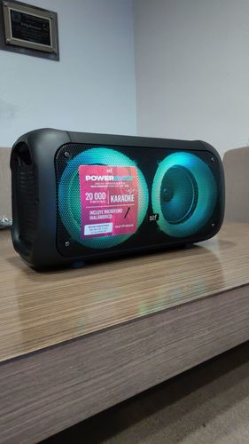 Customer photo review of Bocina Inalámbrica portátil | STF Power Block | 6.5" x 2 pulgadas, luz led