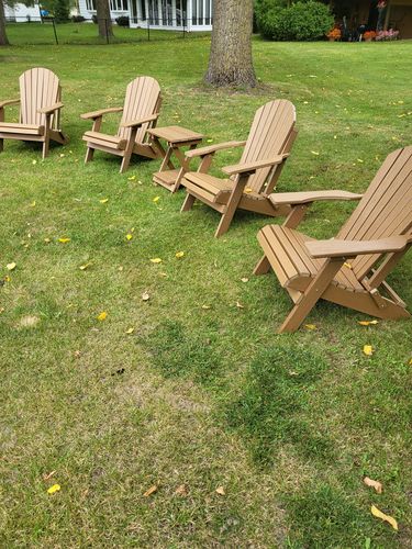 Customer photo review of QUICK SHIP - Set of 4 DuraWeather Poly® King Size Folding Adirondack Chair