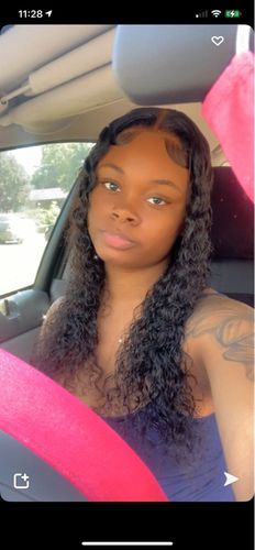 Customer photo review of Curly Wear & Go Glueless Wigs With Natural Hairline Dome Cap Lace Closure Wigs