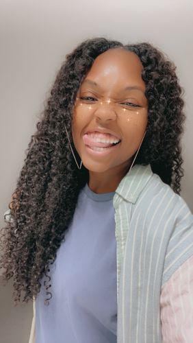 Customer photo review of No Sew In, No Glue Water Wave U Part Wig/ V Part Wig