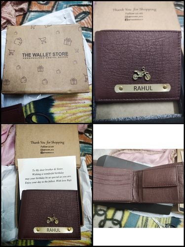 Customer photo review of Premium Quality Men's Wallet With Name & Charm