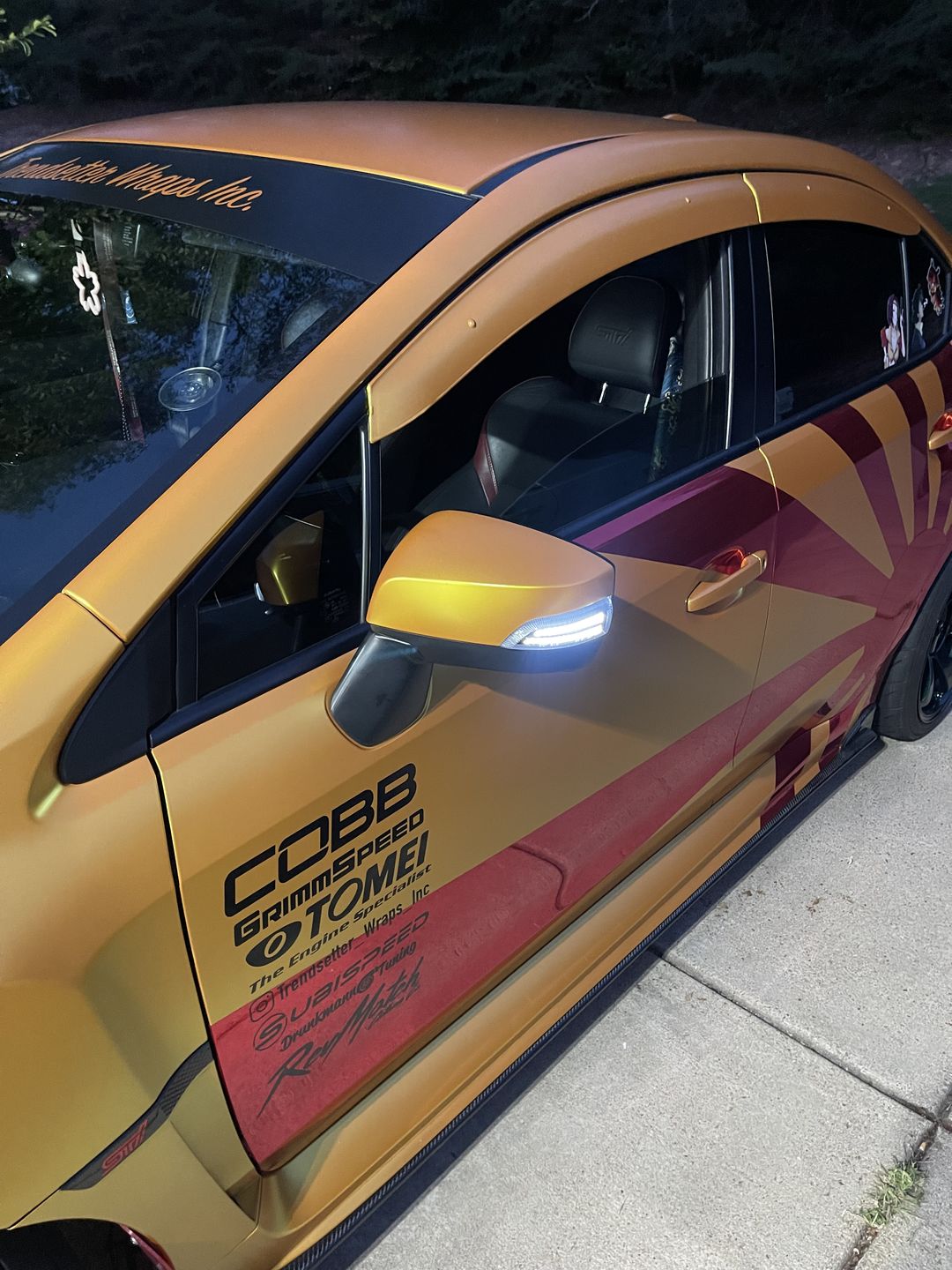 Customer photo review of 2015-21 WRX/STI Sequential LED Mirror Corner Lights