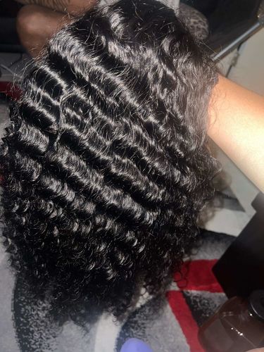 Customer photo review of No Sew In, No Glue Water Wave U Part Wig/ V Part Wig