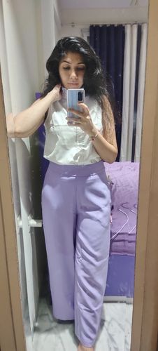 Customer photo review of Wide Leg Pants - Lilac
