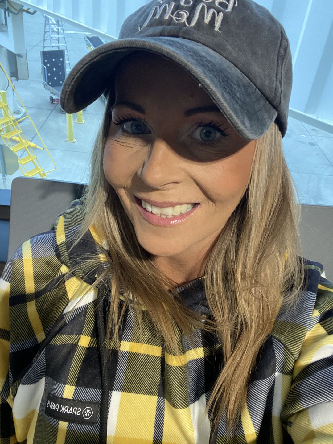 Customer photo review of Yellow Plaid Human Hoodie