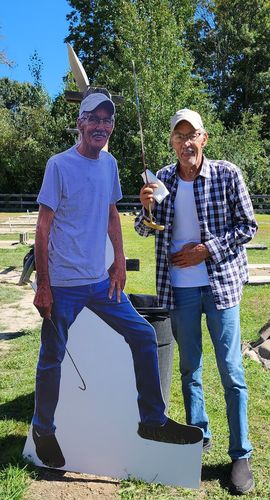Customer photo review of Personalized Cardboard Cutouts | Custom Life Size Cutout