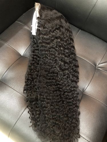 Customer photo review of Curly Wear & Go Glueless Wigs With Natural Hairline Dome Cap Lace Closure Wigs