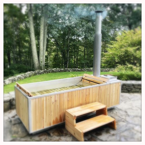 Customer photo review of Wood Burning Hot Tub