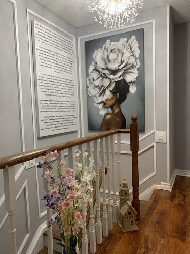 Customer photo review of 'Woman Unfold' Framed Canvas