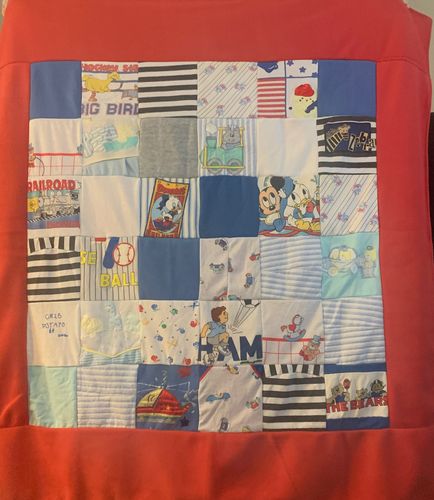 T-shirt quilt with cartoons, children's media themes by Megan from AZ