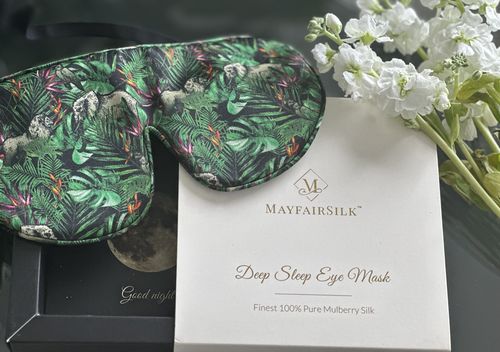 Customer photo review of Jungle Silk Eye Mask