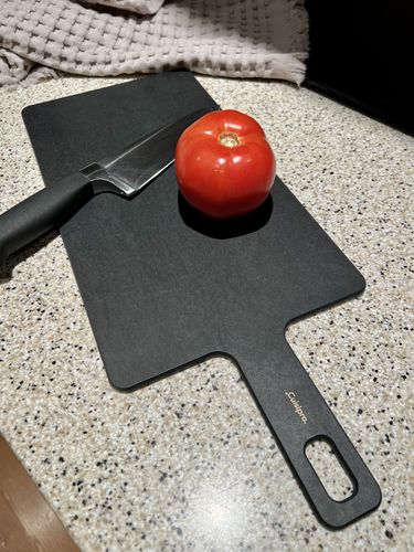 Customer photo review of Cuisipro Microfiber Wood Charcuterie Board - Slate