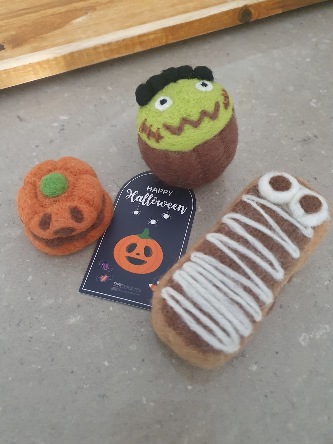 Customer photo review of Felt Cupcake - Green Monster