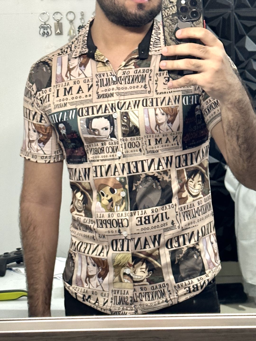 Customer photo review of Camisa Pijama Mugiwaras Wanted