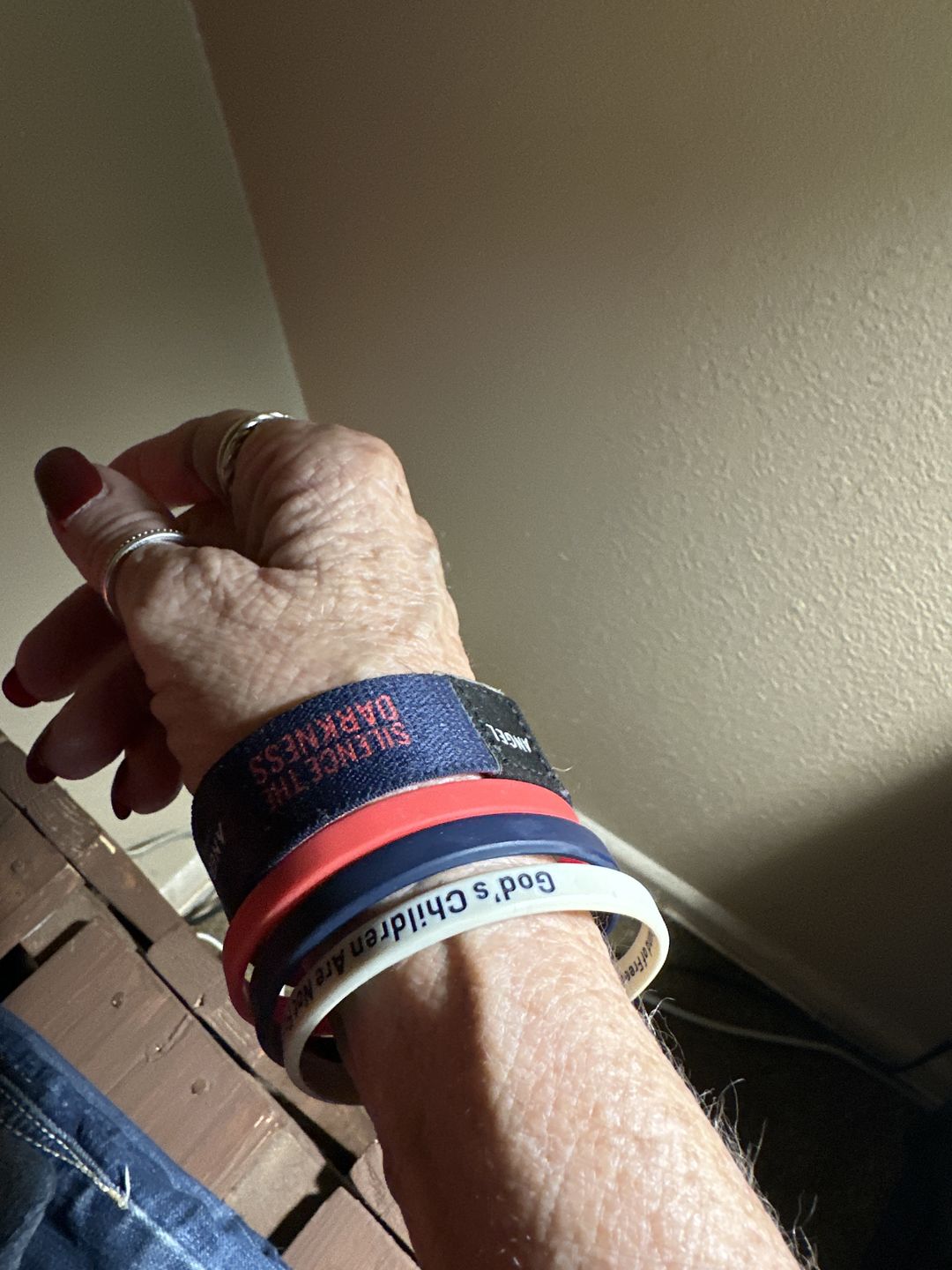 Customer photo review of Sound of Freedom Wristbands
