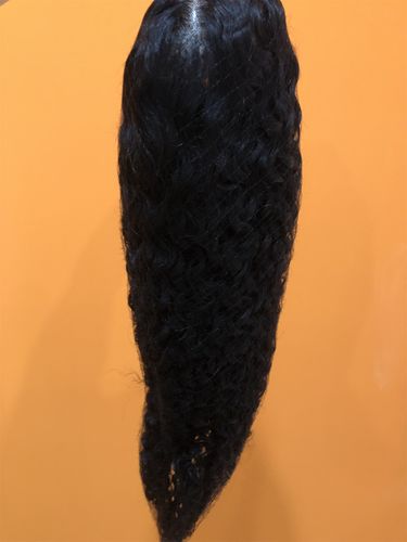 Customer photo review of Curly Wear & Go Glueless Wigs With Natural Hairline Dome Cap Lace Closure Wigs