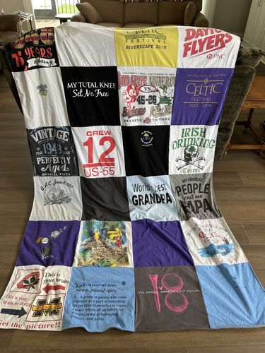 T-shirt quilt with irish culture, family celebrations themes by Stephen from OH