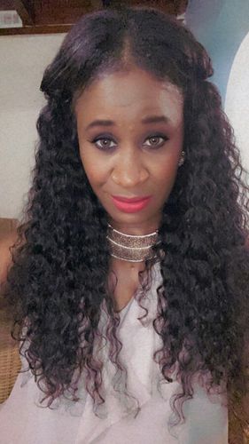 Customer photo review of No Sew In, No Glue Water Wave U Part Wig/ V Part Wig