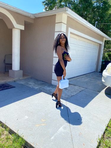 Customer photo review of Curly Wear & Go Glueless Wigs With Natural Hairline Dome Cap Lace Closure Wigs