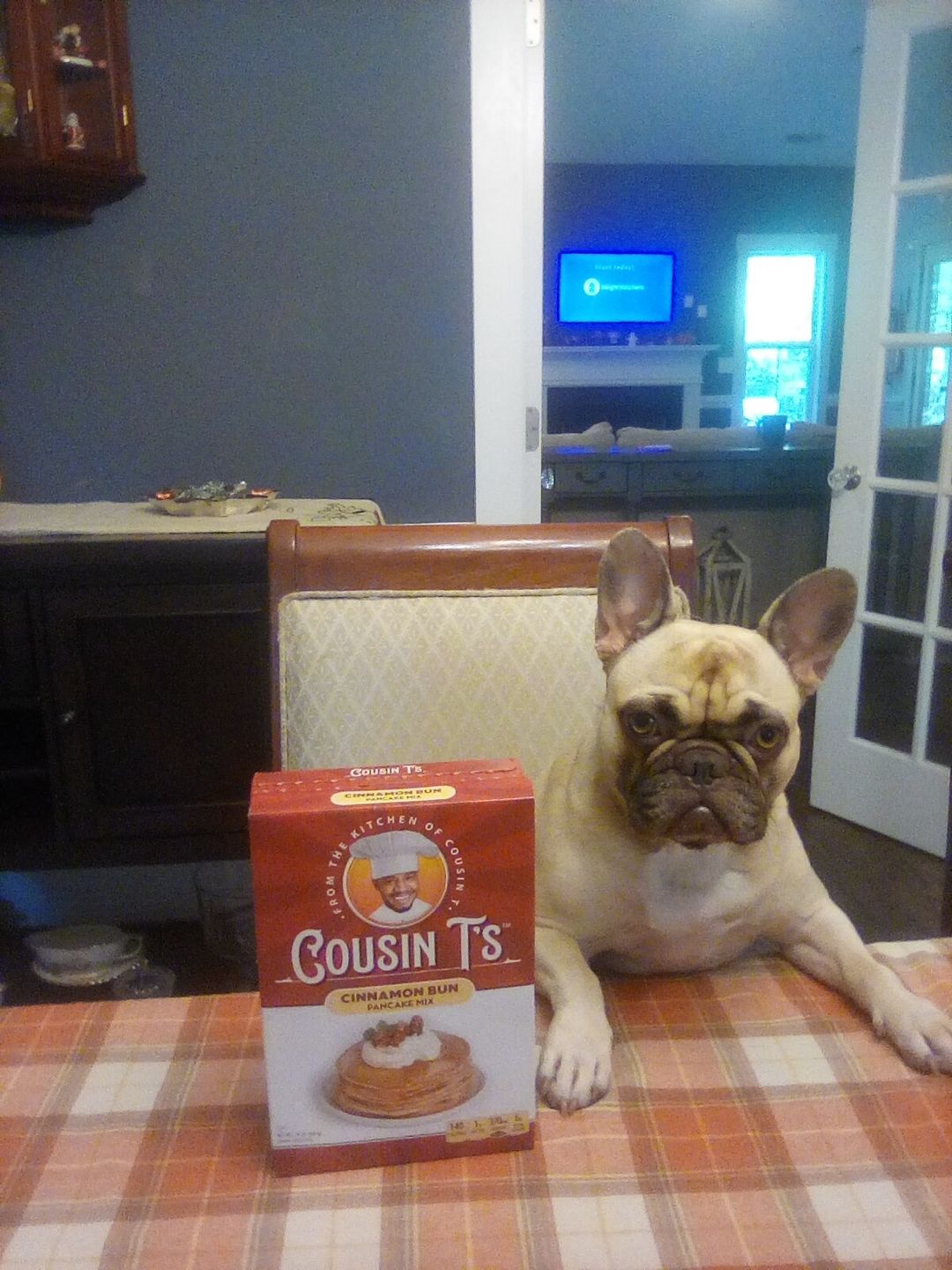 Customer photo review of Cousin T's Cinnamon Bun Gourmet Pancake Mix (2 Pack)