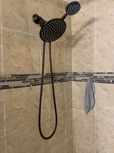 Customer photo review of 1-Spray Dual Shower Head Set