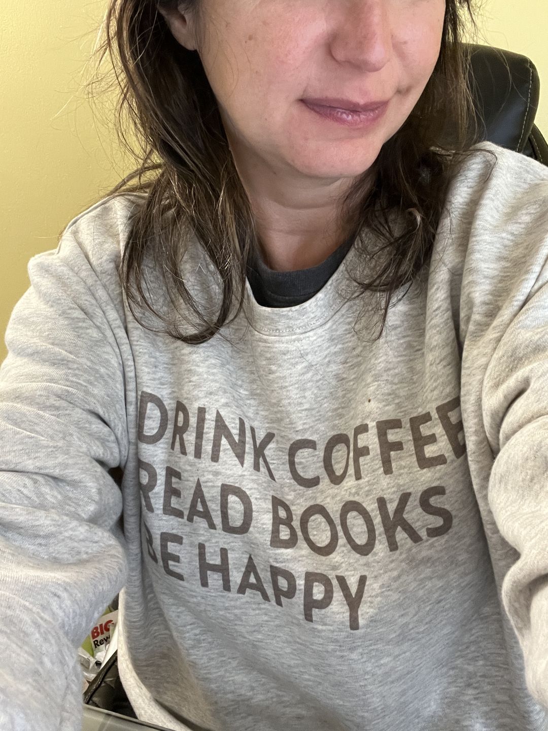 Customer photo review of Drink Coffee Read Books Be Happy