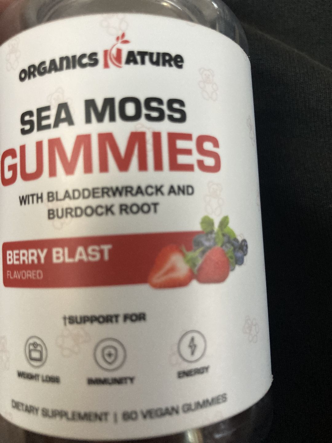 Customer photo review of Irish Sea Moss Gummies With Bladderwrack & Burdock