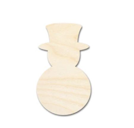 Customer photo review of Unfinished Wood Tophat Snowman Shape - Craft - up to 36" DIY