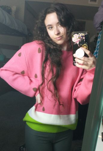 Customer photo review of Watermelon Sweater