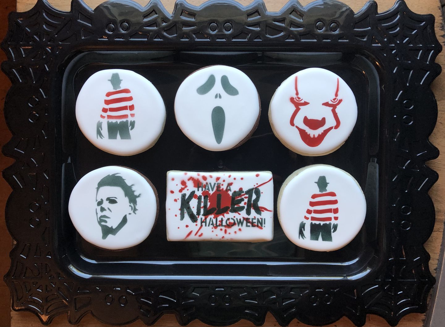 Customer photo review of Killer Halloween Cookie Stencil Set