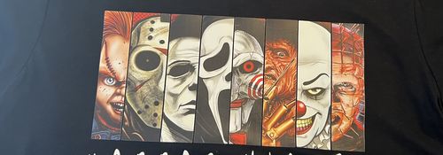 Customer photo review of HALLOWEEN FRIENDS FACE DTF Transfer