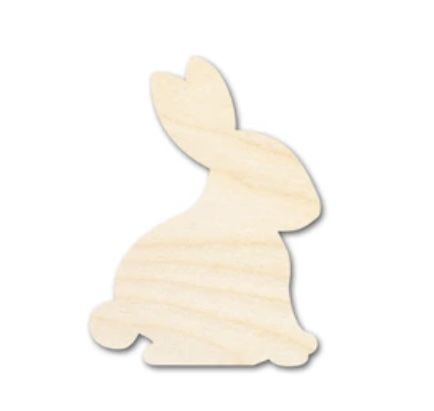 Customer photo review of Unfinished Wood Bunny Shape - Garden Bunny Craft - up to 36" DIY