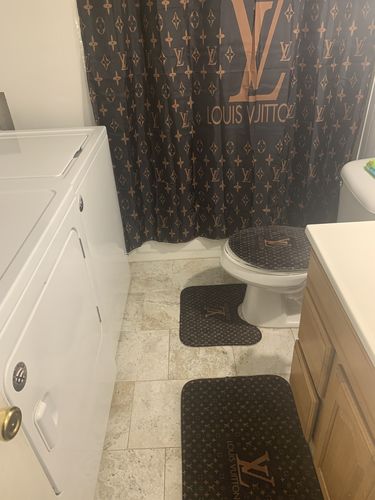 Customer photo review of Louis Vuitton Shower Curtain