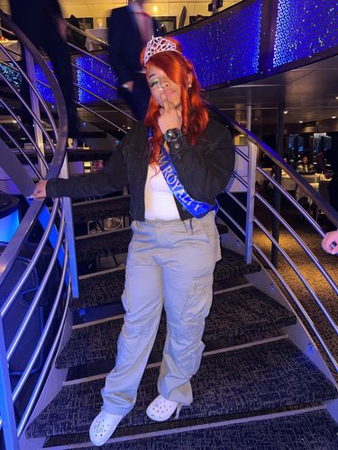 Customer photo review of Ginger Orange Wave Transparent Lace Frontal Lace Wig