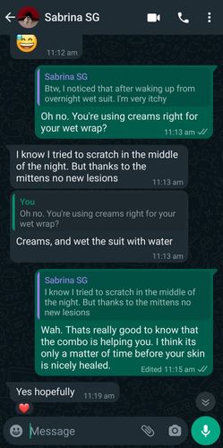 Customer photo review of Eczema Scratch Mitten