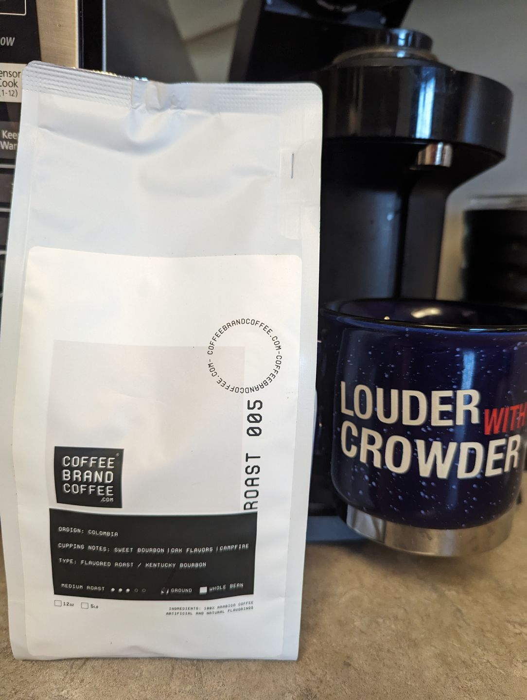 Customer photo review of Bourbon Flavored Coffee