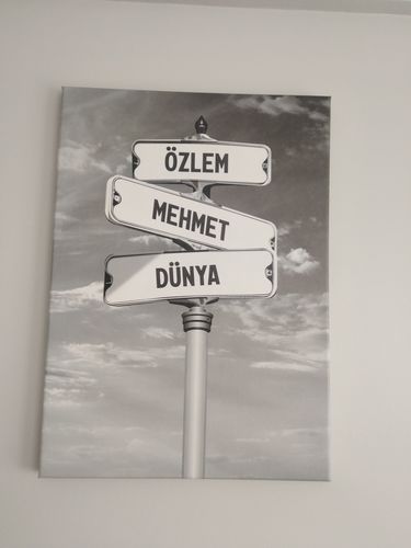 Customer photo review of ELİX™ Kişiye özel isimli kanvas tablo
