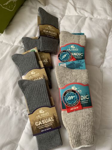Customer photo review of J.B. Field's 96% Organic Cotton Weekender Socks - SOCK OF THE WEEK
