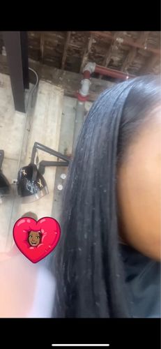 Customer photo review of Straight Brazilian Virgin Human Hair Bundles Unprocessed Natural Color