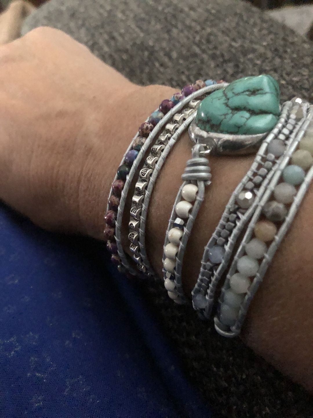 Customer photo review of The Turquoise Protection Wrap Bracelet