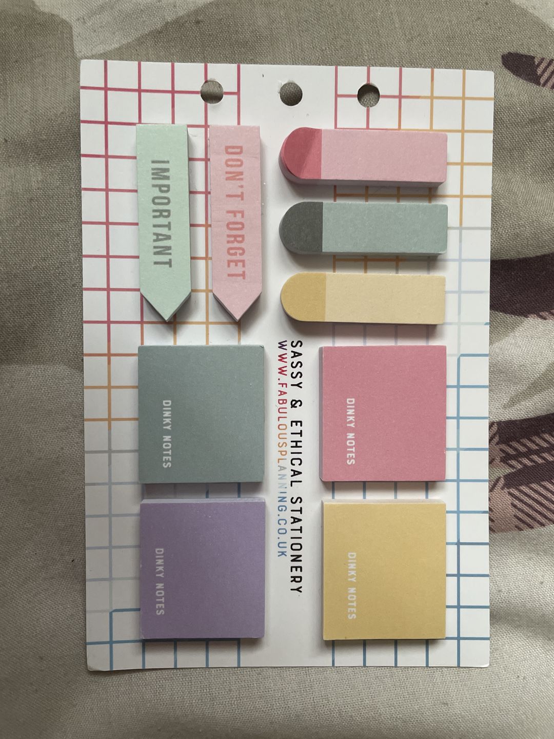 Customer photo review of Mini Sticky Notes - Organiser Insert