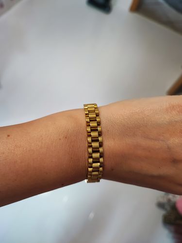 Customer photo review of Deluxe Wavelink Armband 14K Vergoldet