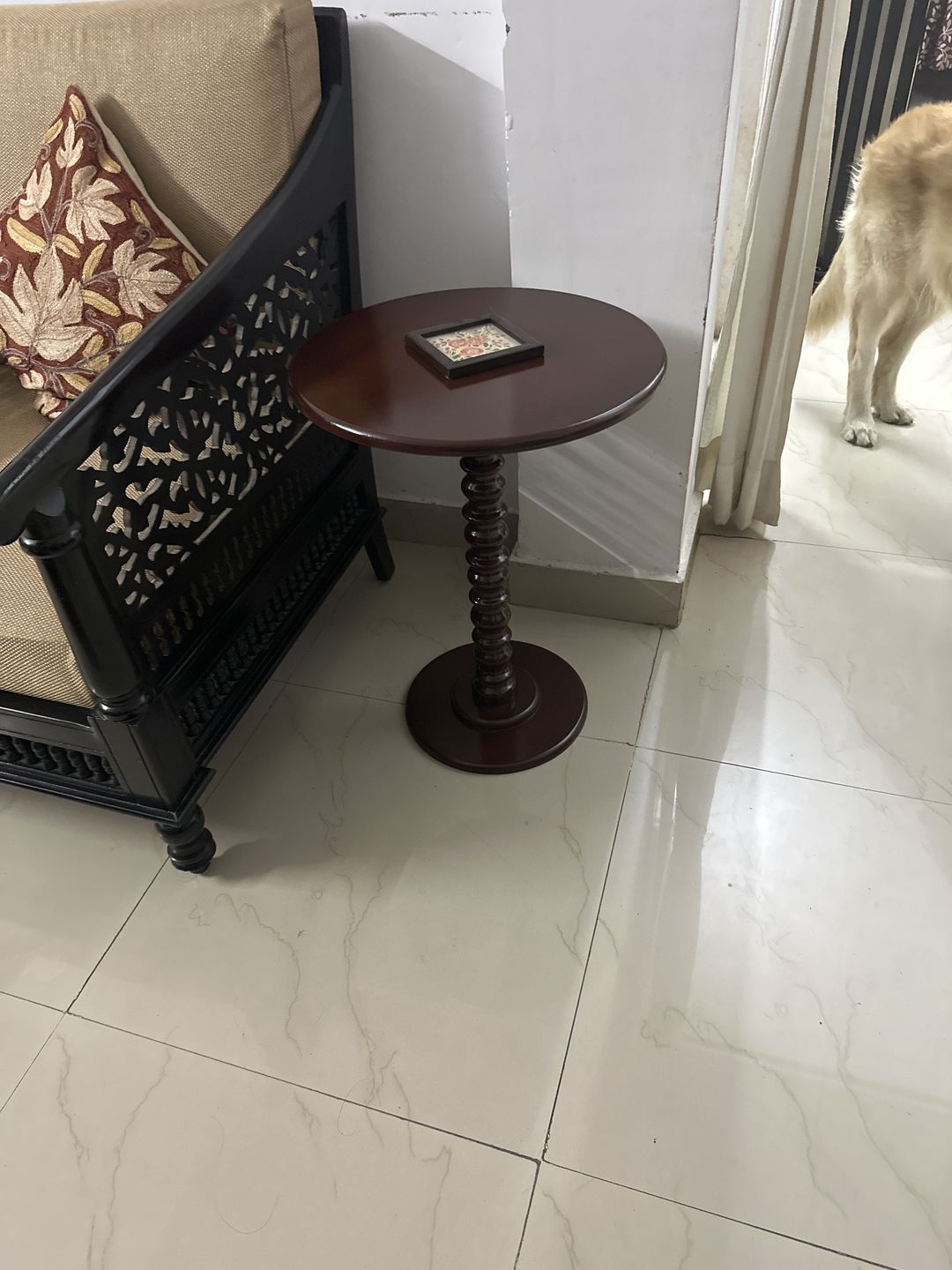 Customer photo review of Wooden Side Table for Living Room Coffee End Table