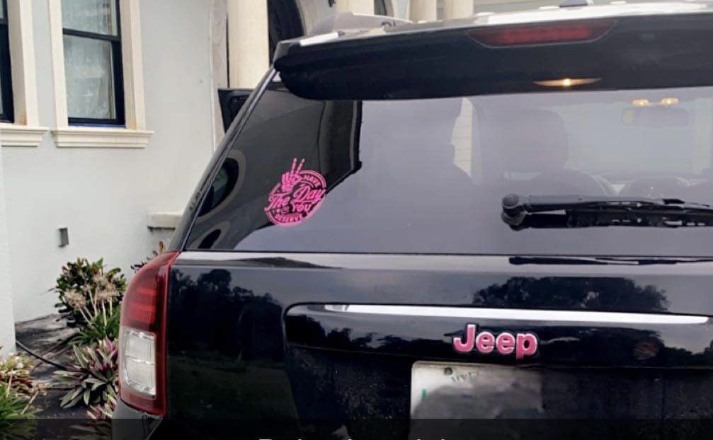 Customer photo review of JEEP Emblem Overlay Decals – Solid Colors | Fits 2014+ Jeep Compass