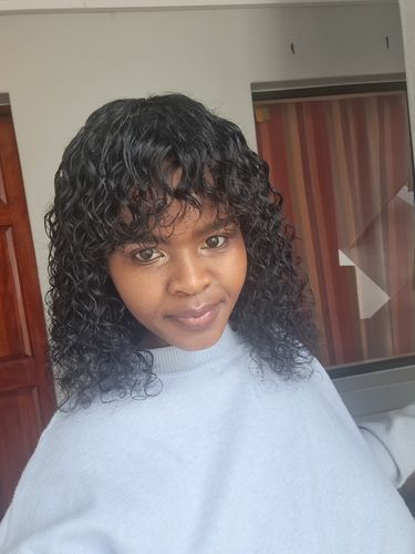 Customer photo review of Brandy Water Wave Fringe 10"